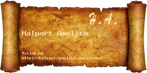 Halpert Amelita névjegykártya